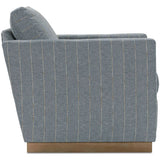 32" Allie Swivel Chair - Indigo Kid-proof Stipe | ready to ship!