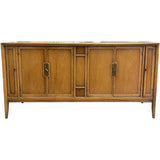 66" Unfinished 4 Door Vintage Marble Top Buffet #08936