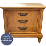26" Unfinished 3 Drawer Vintage Side Table Set of 2 #08839