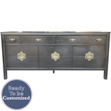 71.5" Unfinished 10 Drawer Vintage Dresser #08852