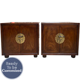 24" Unfinished 2 Door Vintage Side Table Set of 2 #08820