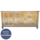 64" Unfinished 3 Door Vintage Buffet #08921