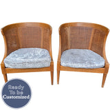 24.25" Unfinished Vintage Chair Set of 2 #08781