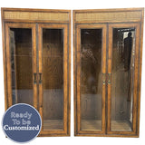 26" Unfinished 2 Door Vintage Hutch Top Set of 2 #08805