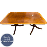 45'' Unfinished Vintage Dining Table Extedable #08948