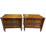 25.5" Unfinished 3 Drawer Vintage Side Table Set of 2 #08793