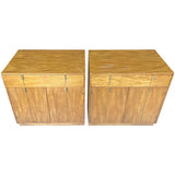 24.5" Unfinished 1 Drawer 2 Door Hickory Manufacturing Co. Vintage Nightstand Set of 2 #08893