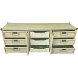 75" Unfinished 6 Drawer 2 Door Vintage Bamboo Style Buffet #08832