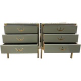 26.5" Finished 3 Drawer Drexel Vintage Side Table Set of 2 #08789