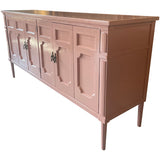 72" Finished Ashland Gloss 4 Door Vintage Buffet #08826