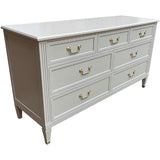 59.5" Finished 7 Drawer Kindel Vintage Dresser #08797