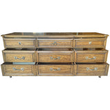 72" Unfinished 9 Drawer Vintage Henredon Dresser #08862
