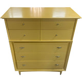 38.5" Finished Cali Paint Satin 5 Drawer Kroehler Vintage Tallboy #08857