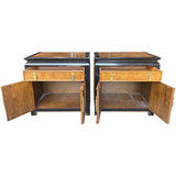 25" Unfinished 1 Drawer 2 Door Century Vintage Nightstand Set of 2 #08892