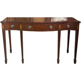 59" Unfinished 3 Drawer Baker Vintage Console Table #08981