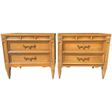 25" Unfinished 2 Drawer American Of Martinsville Vintage Nightstand Set of 2 #08877