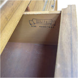 72" Unfinished 8 Drawer White Fine Furniture Vintage Dresser #08888