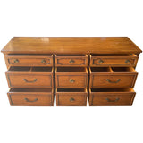 64" Unfinished 9 Drawer Drexel Vintage Dresser #08945