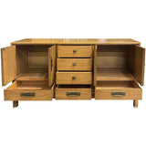 62" Unfinished 4 Door 6 Drawer Vintage Buffet #08937