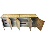 89.5" Unfinished 5 Door Vintage Buffet #09006
