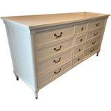 68" Finished 9 Drawer Vintage Dresser #08816
