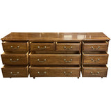 76" Unfinished 10 Drawer Davis Vintage Dresser #08992
