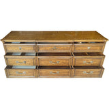 72" Unfinished 9 Drawer Vintage Henredon Dresser #08862