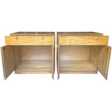 24.5" Unfinished 1 Drawer 2 Door Hickory Manufacturing Co. Vintage Nightstand Set of 2 #08893