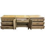 102.25" Unfinished 2 Door 6 Drawer Vintage Buffet #08993