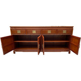 72" Unfinished 4 Door 4 Drawer Vintage Buffet #08835