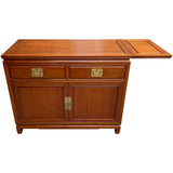 42"-54" Unfinished 2 Door 2 Drawer Vintage Bar Cart #08837
