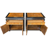 25" Unfinished 1 Drawer 2 Door Century Vintage Nightstand Set of 2 #08892