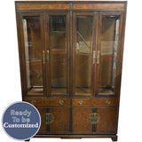 56" Unfinished 8 Door 2 Drawer Vintage Hutch #08844