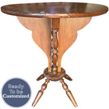 24'' Unfinished Vintage Dining Table Foldable #08973