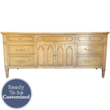 74.5" Unfinished 2 Door 7 Drawer Vintage Buffet #08913