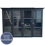 67" Unfinished 4 Door Vintage Hutch Top #08798