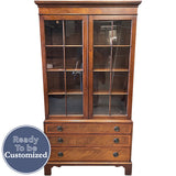 34" Unfinished 2 Door 3 Drawer Vintage Hutch #08803