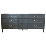 74" Finished 9 Drawer Kindel Vintage Dresser #08795