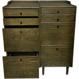 18" Unfinished 4 Drawer Vintage Tallboy Set of 2 #08804