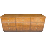 72" Unfinished 2 Door 7 Drawer Vintage Buffet #08924
