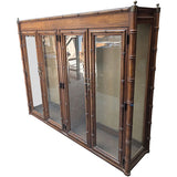 61.25" Unfinished 4 Door Vintage Bamboo Style Hutch Top #08937