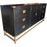 76" Unfinished 2 Door 6 Drawer Hickory Manufacturing Co. Vintage Buffet #08943