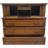 43" Unfinished 3 Drawer 2 Door Vintage Tallboy #08120