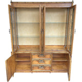 68.5" Unfinished 6 Door 3 Drawer Vintage Bamboo Style Hutch #08841