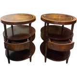 26.25" Unfinished 1 Drawer Vintage Side Table Set of 2 #09029