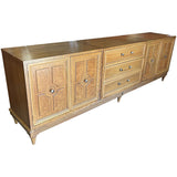 99.5" Unfinished 4 Door 3 Drawer Restano Vintage Buffet #08926