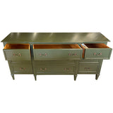 70" Finished 9 Drawer Drexel Vintage Dresser #08721