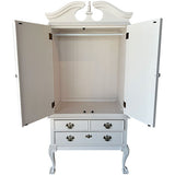 37" Unfinished 2 Door 2 Drawer Vintage Hutch #08439