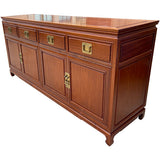 72" Unfinished 4 Door 4 Drawer Vintage Buffet #08835