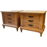 26" Unfinished 3 Drawer Vintage Side Table Set of 2 #08839